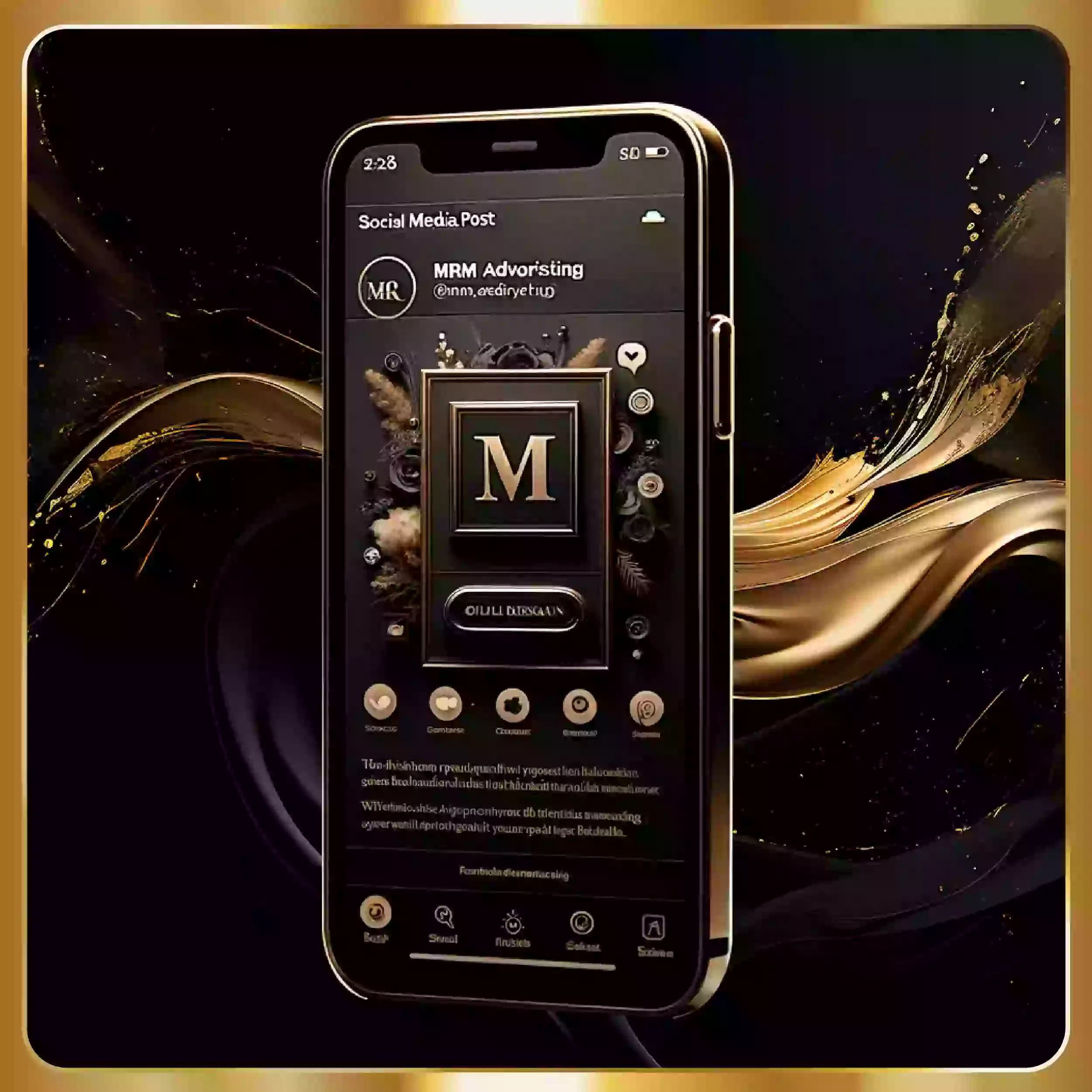 Phone with social media event promotion  